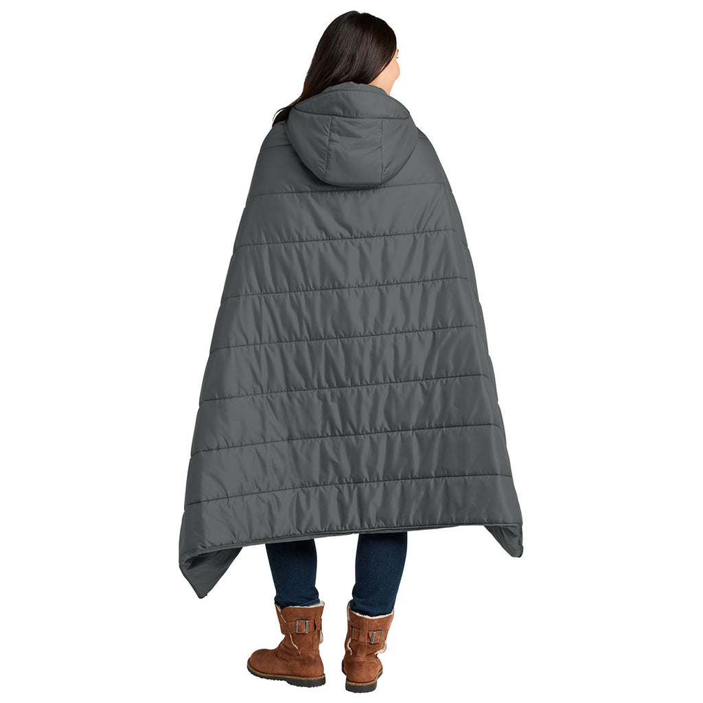 Eddie Bauer Metal Grey Puffy Camp Poncho