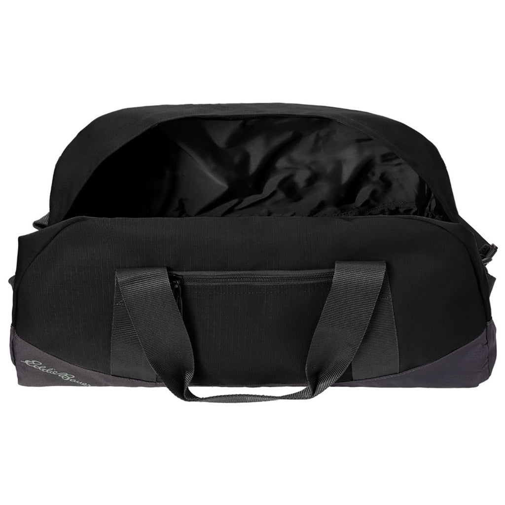 Eddie Bauer Black/Grey Steel Medium Ripstop Duffel