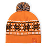 Pop Promos Orange & Black Fair Isle Knit Beanie