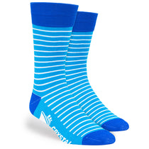 Pop Promos Blue Shades Single Stripe Dress Socks