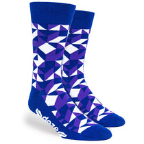 Pop Promos Purple & Blue Kaleidoscope Dress Socks