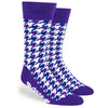 Pop Promos Purple & Blue Houndstooth Dress Socks