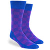 Pop Promos Purple & Blue Tartan Dress Socks