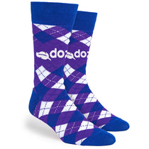 Pop Promos Purple & Blue Full Argyle Dress Socks