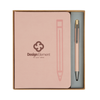 Logomark Peach Manhattan II Gift Set w/Magnetic Journal & Recycled Pen