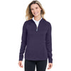 Fairway & Greene Women's Eclipse/White Wells Quarter-Zip Tech Pullover