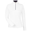 Fairway & Greene Women's White/Eclipse Wells Quarter-Zip Tech Pullover