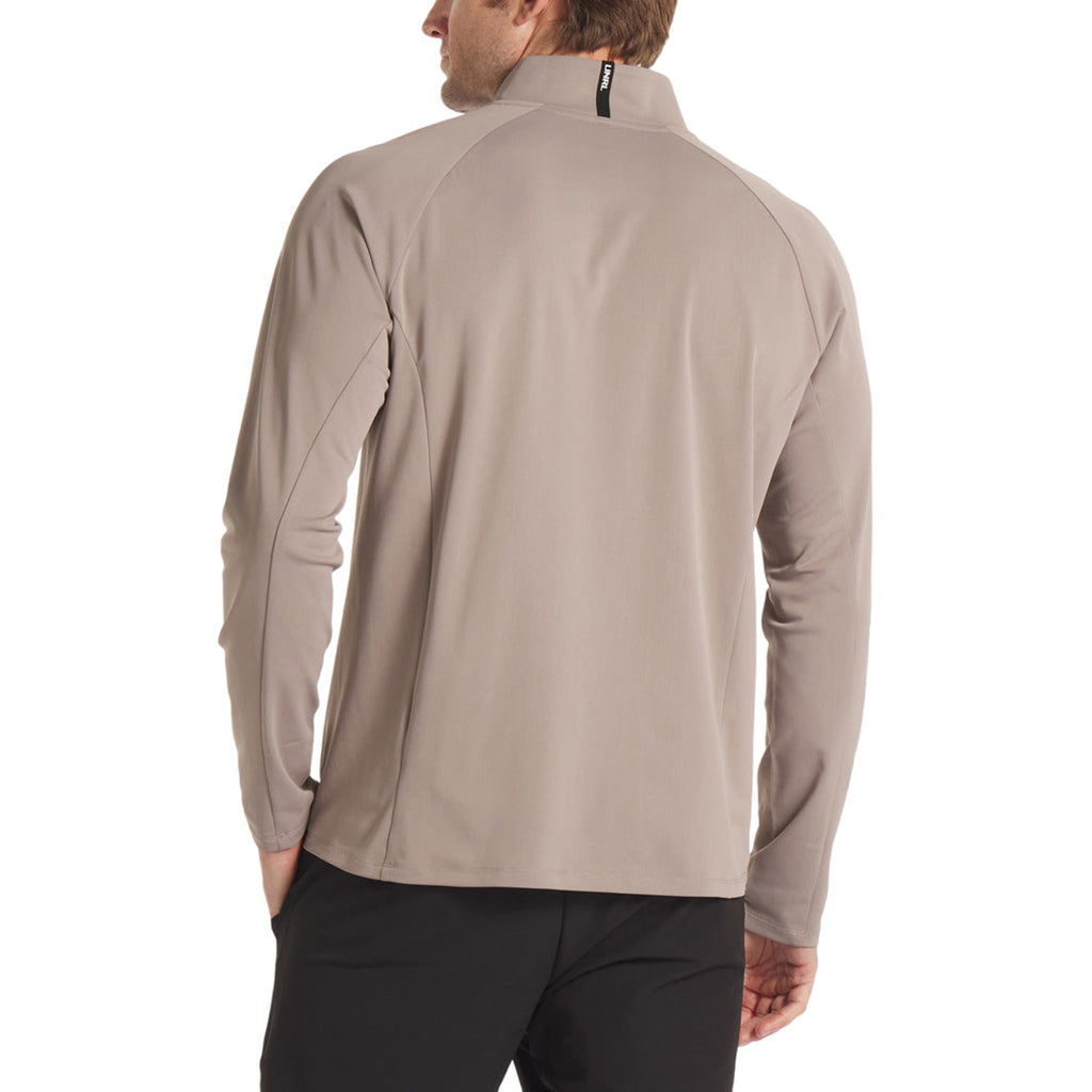 UNRL Men's Taupe Plaid Highlands Quarter Zip