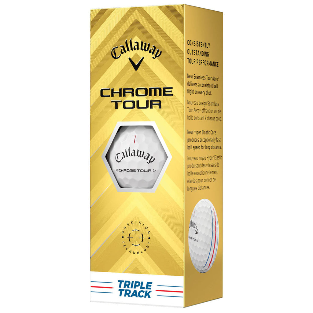 Callaway White Chrome Tour Triple Track Golf Balls (One Dozen)