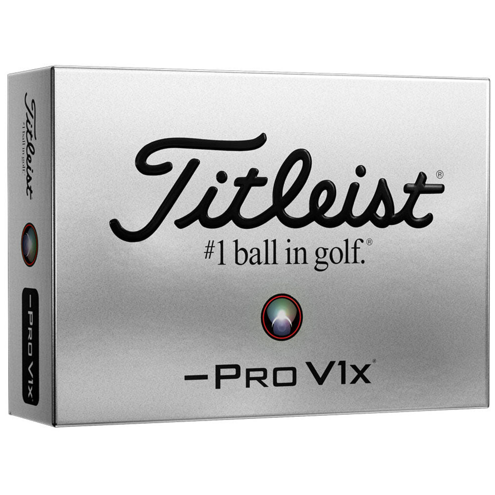 Titleist White Pro V1x Left Dash Golf Balls (One Dozen)