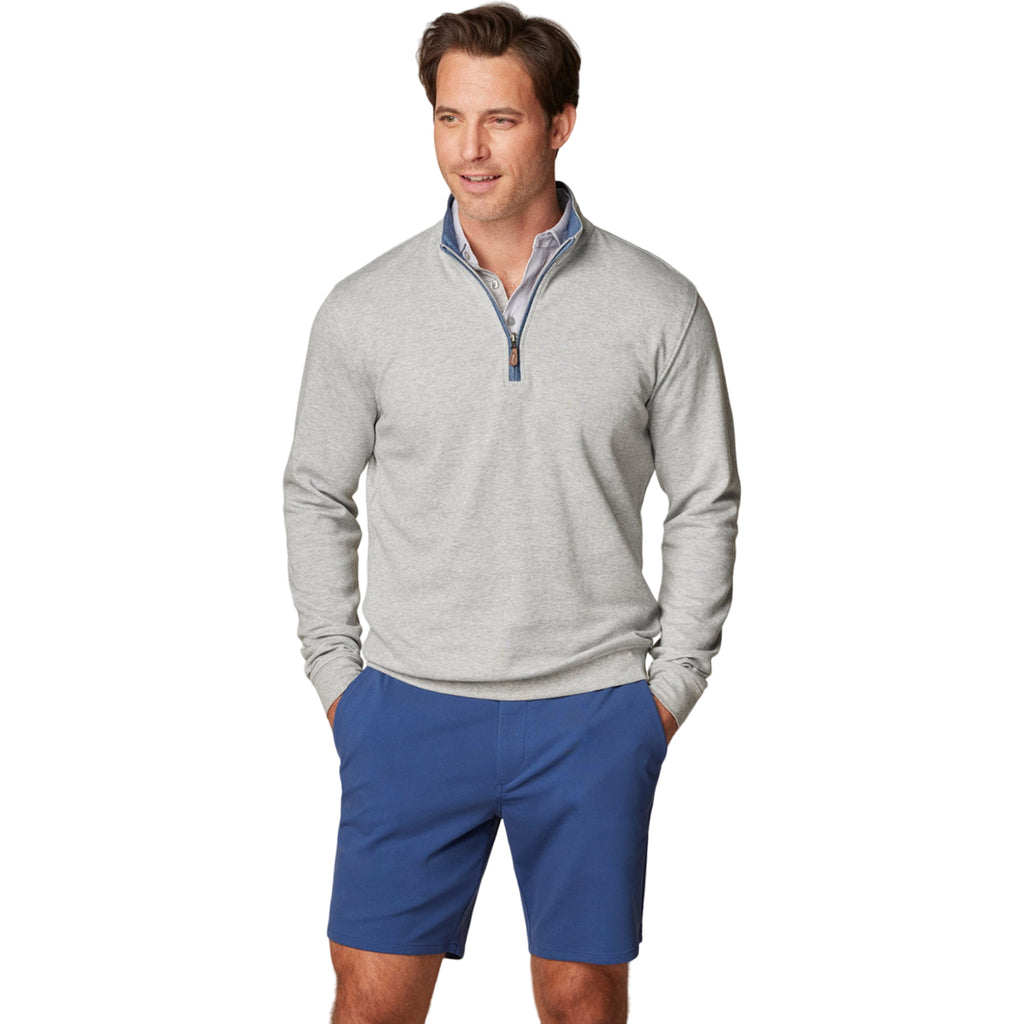 Johnnie-O Men's Light Grey Sully 1/4 Zip Pullover