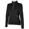 Zero Restriction Women's Black Sofia Quarter-Zip Pullover