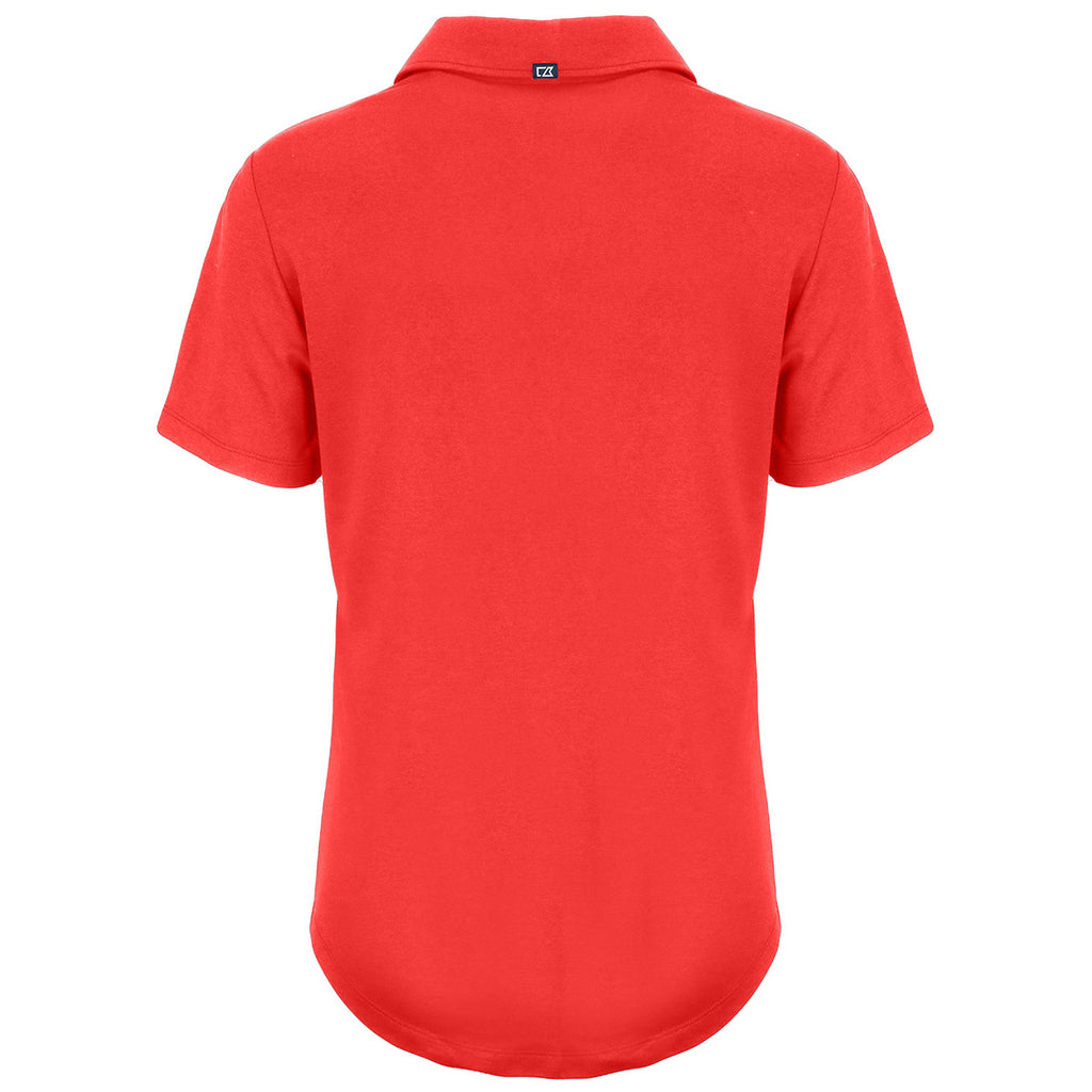 Cutter & Buck Women's Red Coastline Epic Comfort Eco Recycled Polo