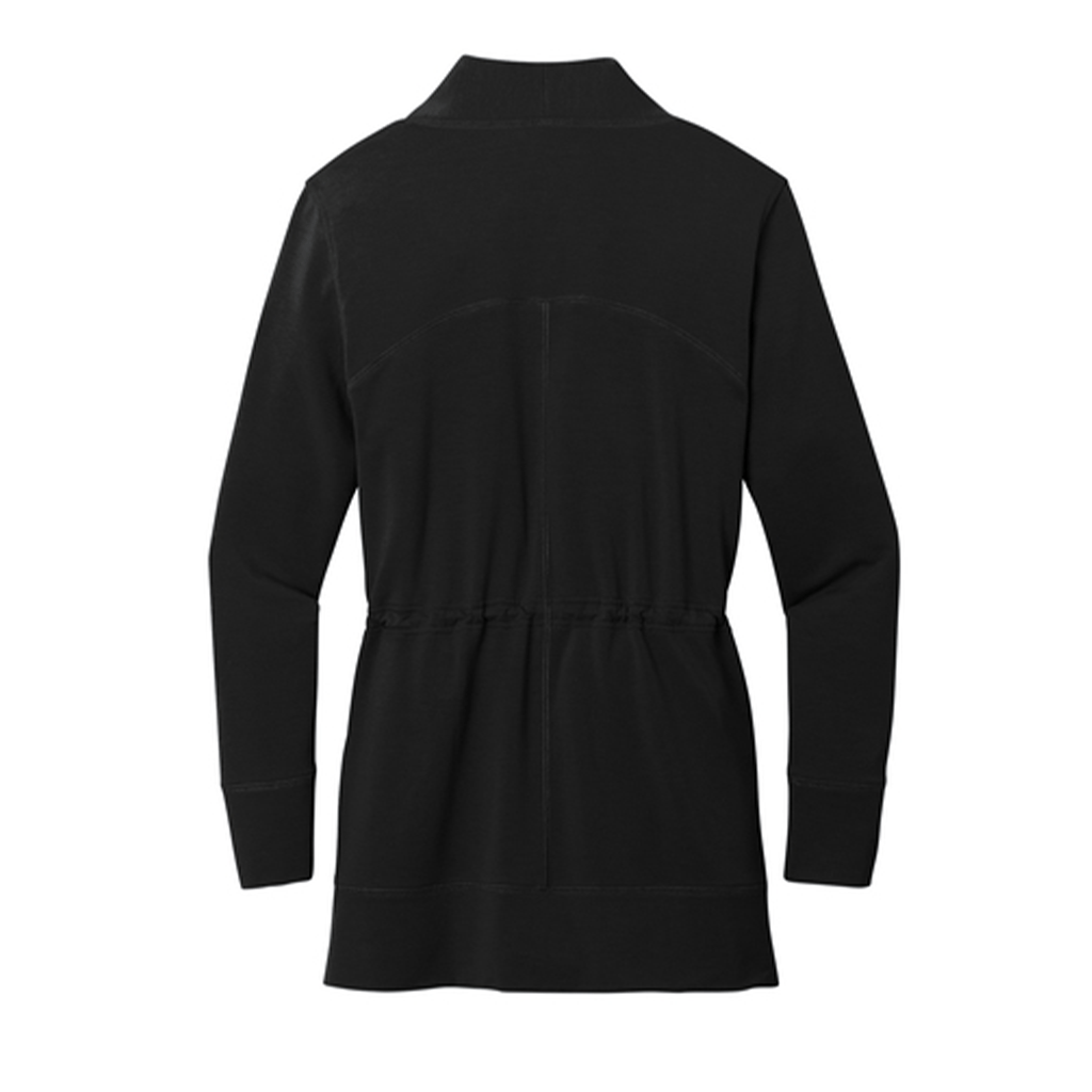 Port Authority Women's Deep Black Microterry Cardigan