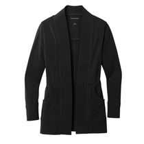 Port Authority Women's Deep Black Microterry Cardigan