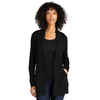 Port Authority Women's Deep Black Microterry Cardigan