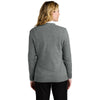 Port Authority Women's Medium Heather Grey Easy Care V-Neck Sweater