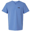 Jaanuu Men's Ceil Blue Holmes Everyday 1-Pocket Scrub V-Neck Top