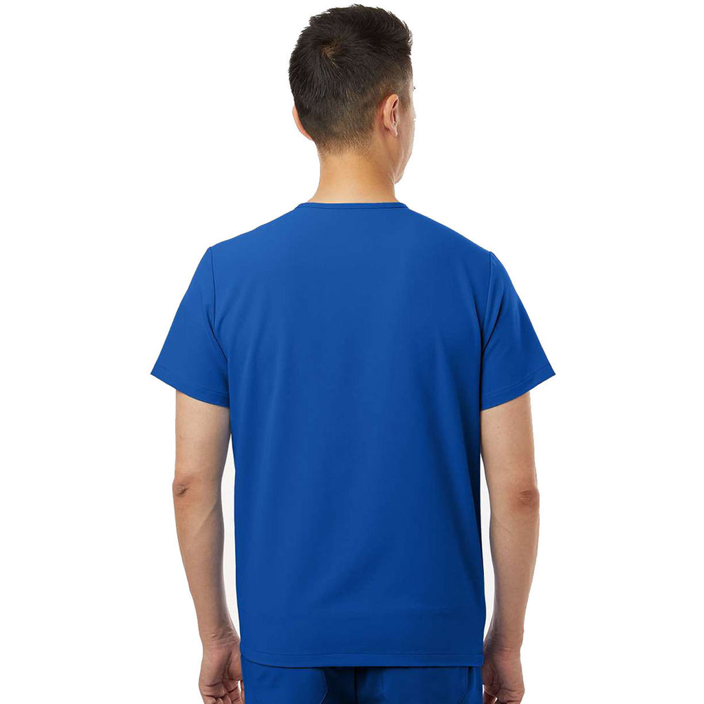 Jaanuu Men's Royal Blue Holmes Everyday 1-Pocket Scrub V-Neck Top