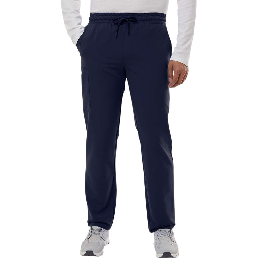 Jaanuu Men's Midnight Navy Rhodes Everyday Straight-Leg Scrub Pants