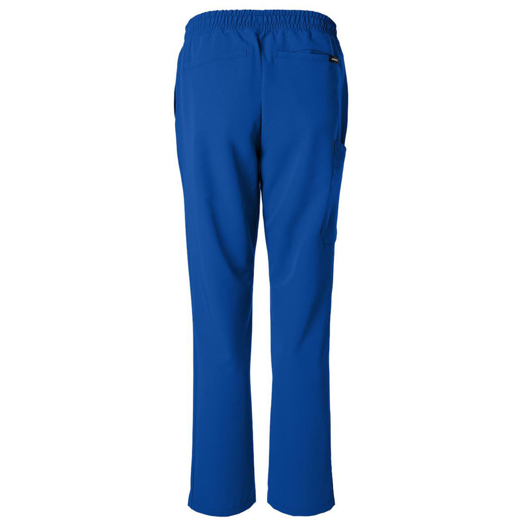 Jaanuu Men's Royal Blue Rhodes Everyday Straight-Leg Scrub Pants