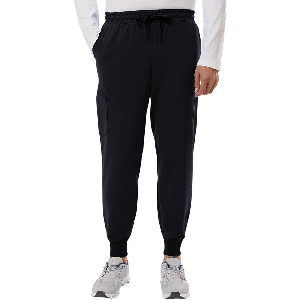 Jaanuu Men's Black Osmo 8-Pocket Scrub Jogger