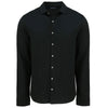 Cutter & Buck Men's Black Advantage Tri-Blend Eco Soft Pique Long Sleeve Knitted Button Down