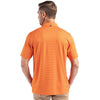 Cutter & Buck Men's College Orange/White Forge Eco Fine Line Stripe Stretch Recycled Polo