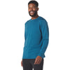 Glyder Men's Moroccan Blue Marble Dash Long Sleeve Crew Neck