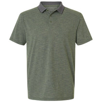 ANETIK Men's Dark Olive Heathered Transit Tech Polo