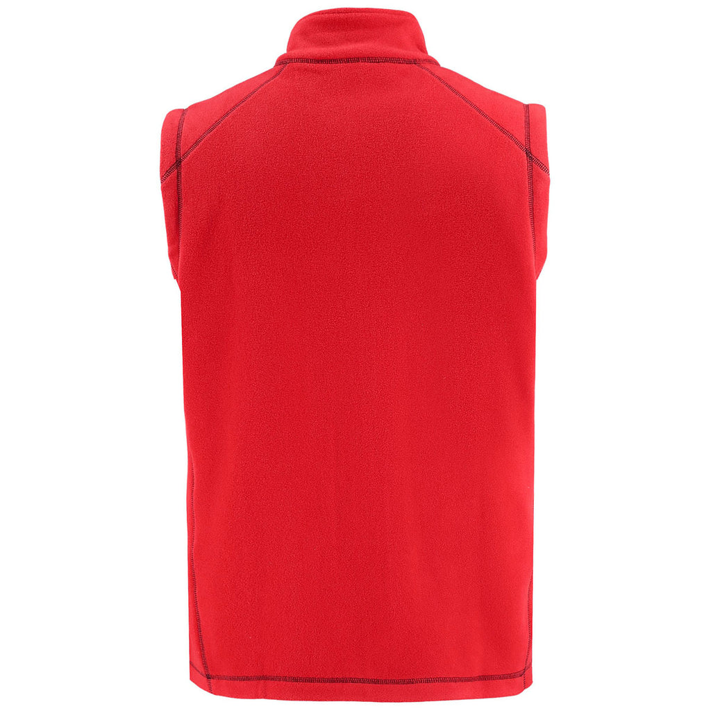 Clique Men's Red Powder Recycled Fleece Vest