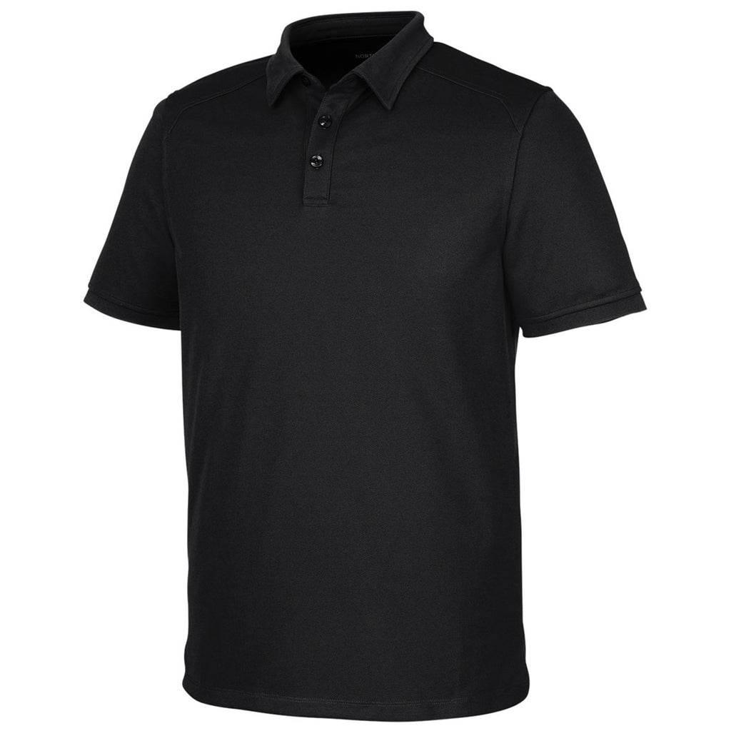 North End Men's Black Express Tech Performance Polo