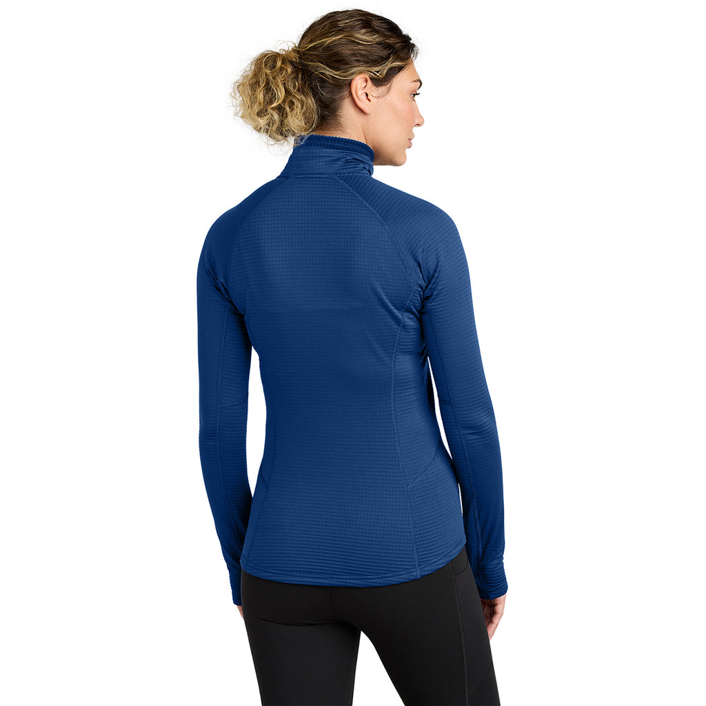 Outdoor Research Women's Galaxy Blue Tech Grid 1/4-Zip Fleece