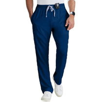 Barco Greys Anatomy Men's Indigo Elastic Waistband With Contrast Drawcord Evan Scrub Pant