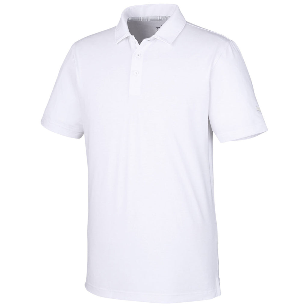 Puma Golf Men's Bright White Bandon Polo