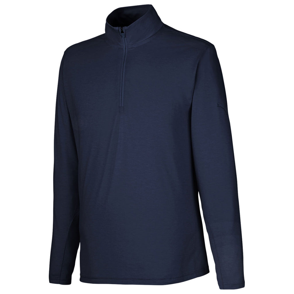 Puma Golf Men's Navy Blazer Bandon Quarter-Zip