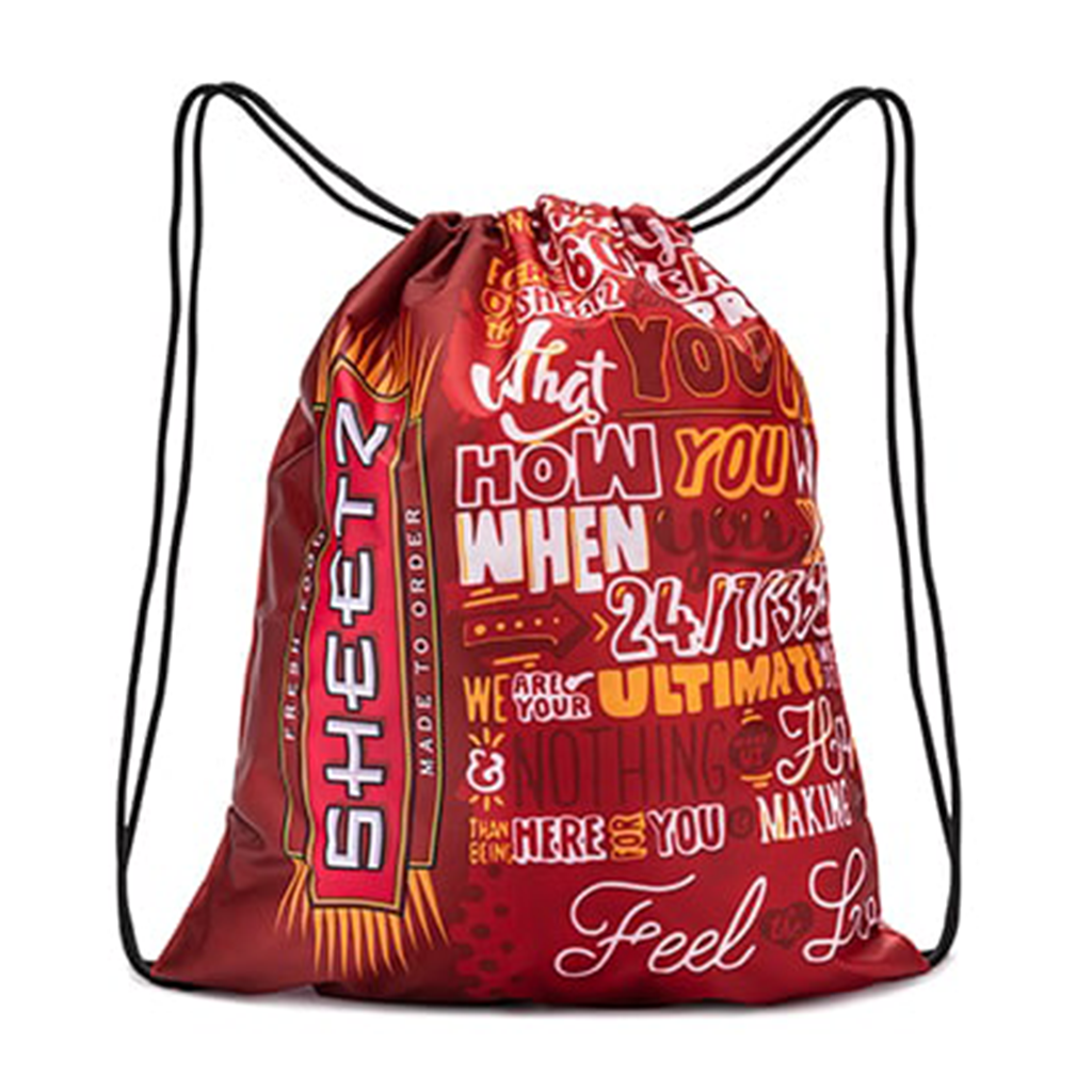 Pop Promos White Drawstring Bags