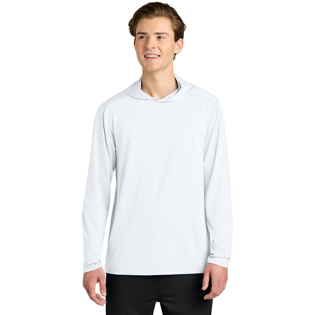 Richardson Men's White Clutch Long Sleeve Hoodie