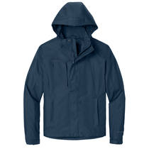 Eddie Bauer Men's River Blue/Grey Steel Rain Jacket
