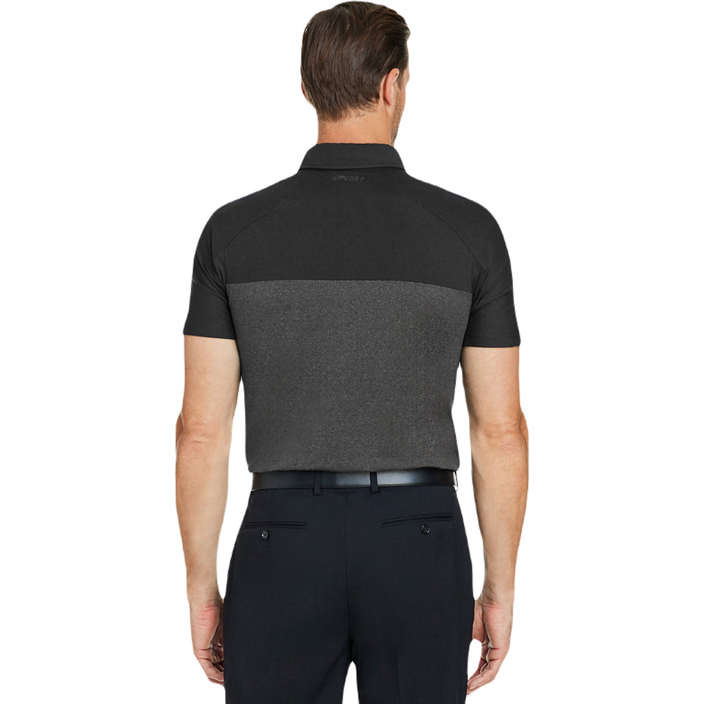 Spyder Men's Black/Black Frost Spyre Flex Colorblock Polo