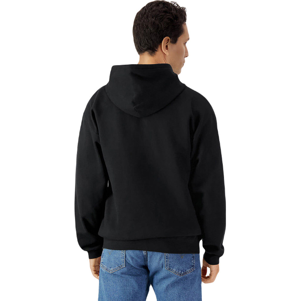 Gildan Unisex Black Softstyle Fleece Hooded Sweatshirt