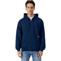 Gildan Unisex Navy Softstyle Fleece Hooded Sweatshirt