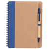 Bullet Blue 5'' x 7'' Eco-Friendly Spiral Notebook with Pen