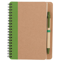 Bullet Green 5'' x 7'' Eco-Friendly Spiral Notebook with Pen