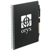 Bullet Black 5'' x 7'' FSC Mix Spiral Notebook with Pen