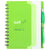 Bullet Lime Recycled Dual Pocket Spiral Notebook W/ Pen