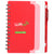 Bullet Red Recycled Dual Pocket Spiral Notebook W/ Pen