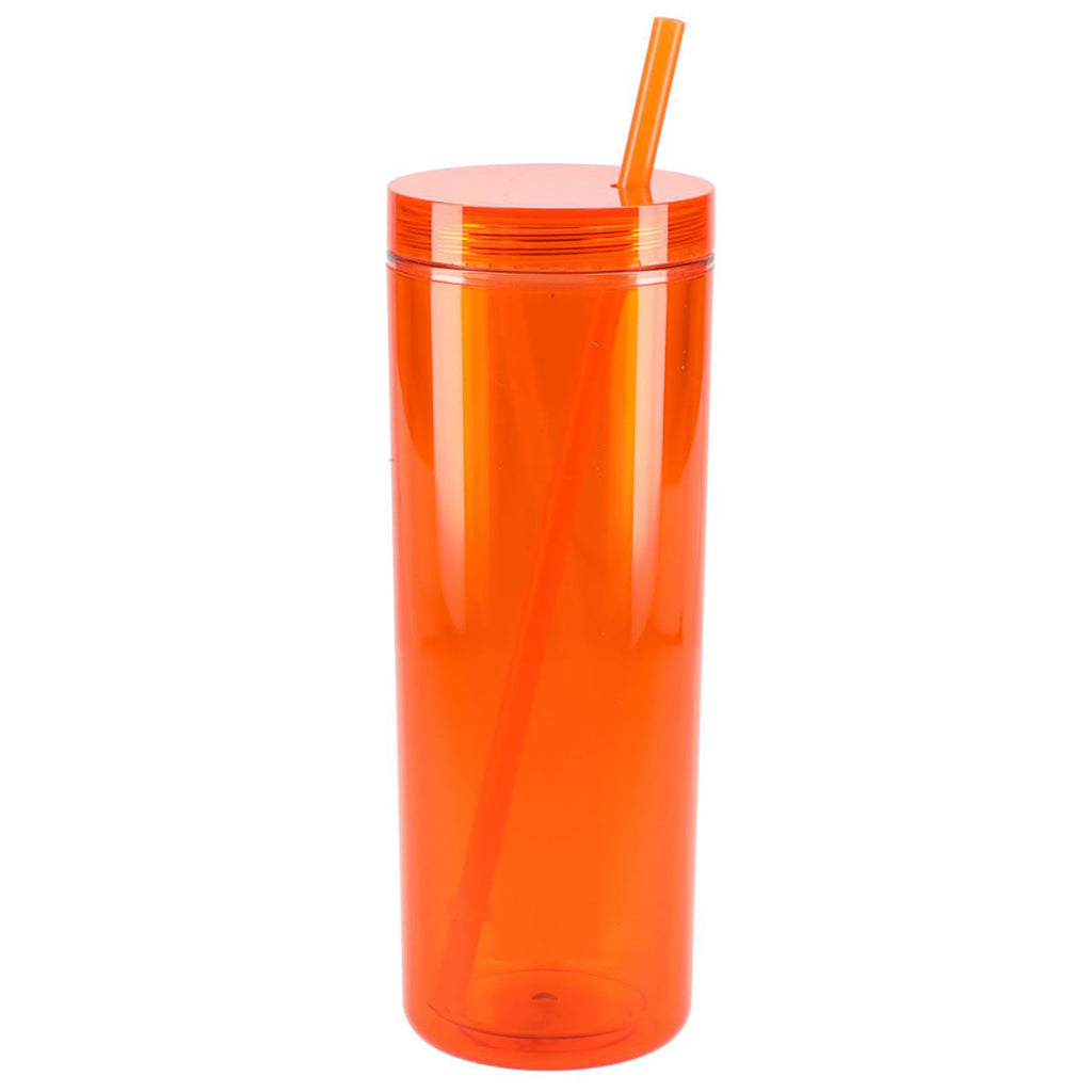 Bullet Orange Chroma Recycled Acrylic Skinny Tumbler 16oz