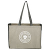 Bullet Black/Natural Recycled Cotton Contrast Side Shopper Tote