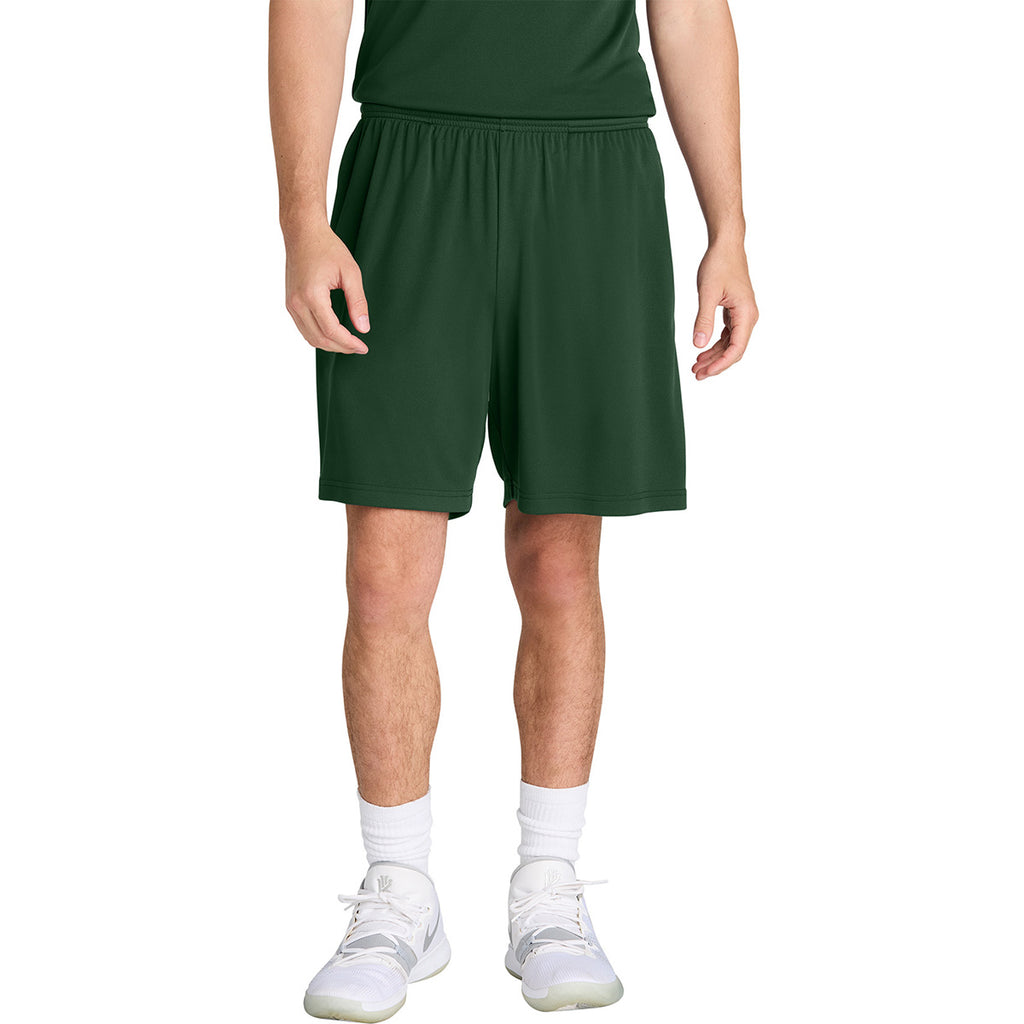 Sport-Tek Men's Forest Green PosiCharge Competitor 7" Pocketed Short